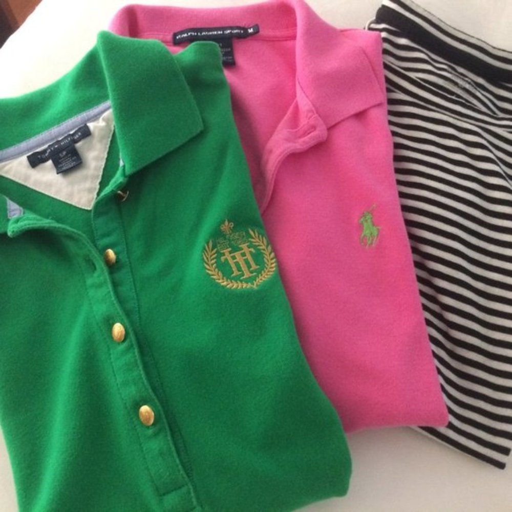 BUNDLE: EUC Designer polo-style 2-shirts * t-shirt